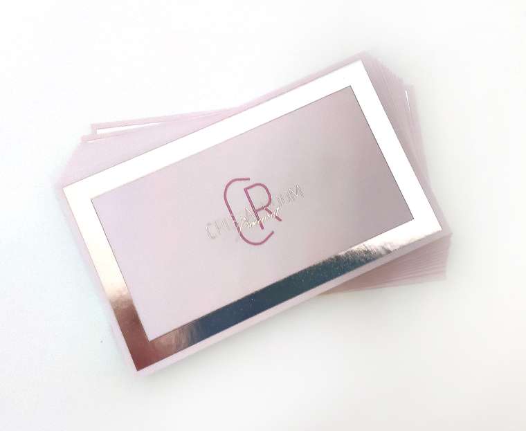 Визитки с рамкой (Rose Gold)