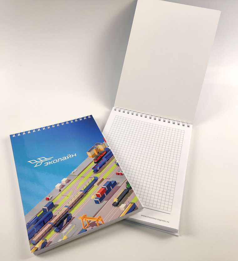 Блокнот с изометрической графикой