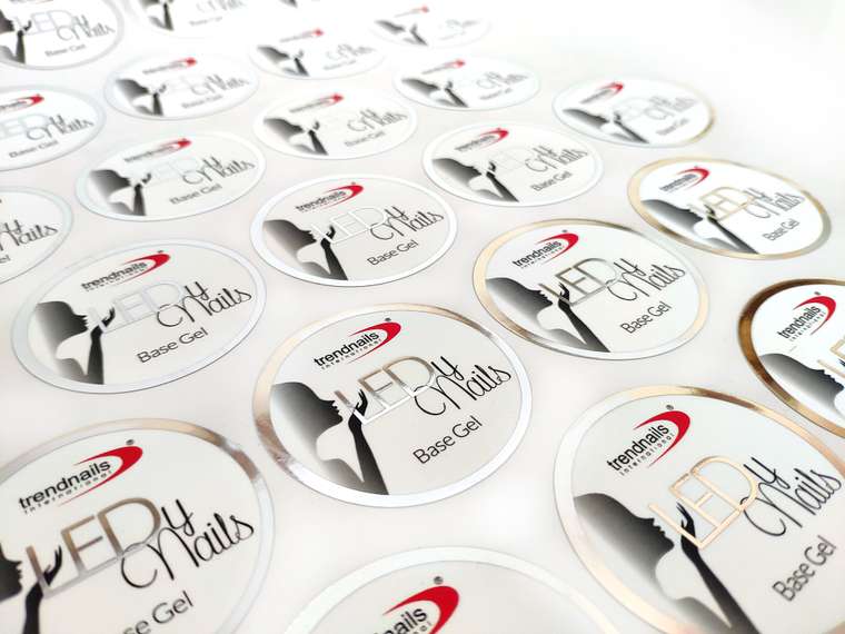 Стикеры с золотым тиснением